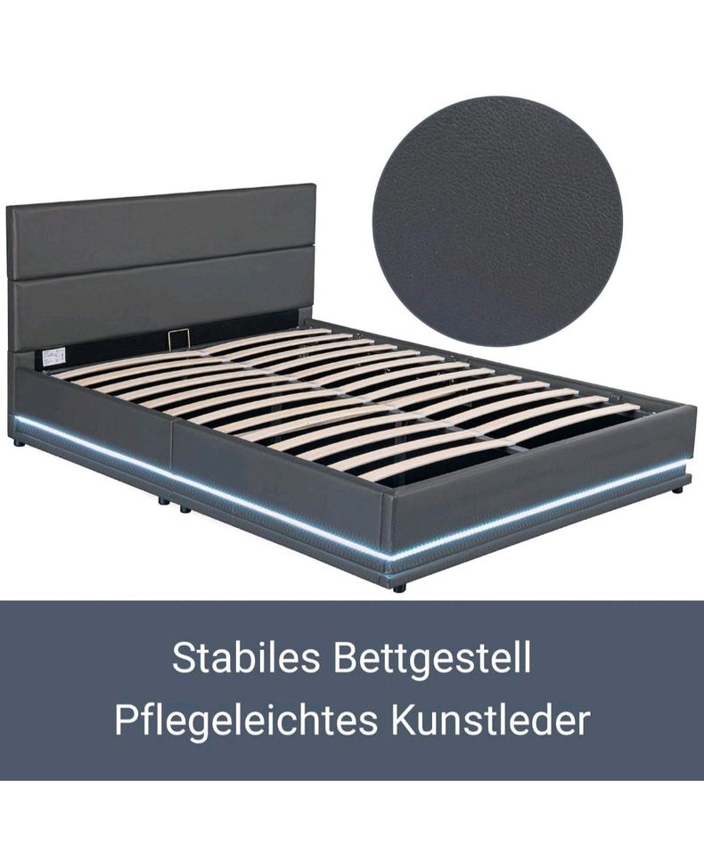 Polsterbett 180x200 schwarz in Breitungen