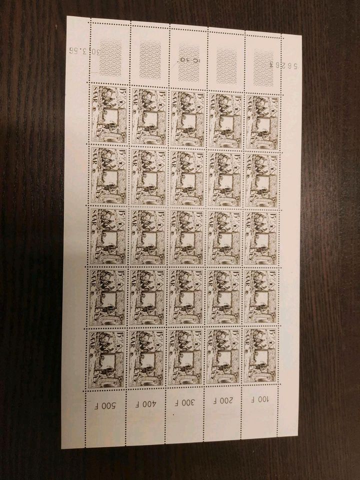 Briefmarken, Saarland, MiNr. 370, kompletter Bogen in Berlin