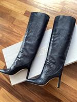 Jimmy Choo Stiefel Mavis schwarzes Leder Gr. 38,5 neu Nordrhein-Westfalen - Nettetal Vorschau