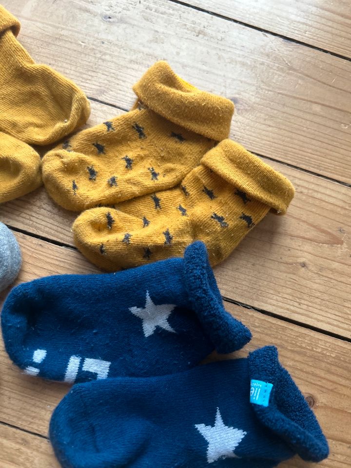 Baby-Söckchen, Socken-Set von Noppies/Lief #senfgelb #grau/blau in Wasserlosen