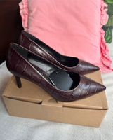 MANGO Kroko Pumps High Heels Dunkelbraun Oxblood 36 37 NEU Eimsbüttel - Hamburg Rotherbaum Vorschau