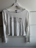 Shirt dünn Pullover langärmlig weiß Schriftzug H&M Xs Thüringen - Nordhausen Vorschau