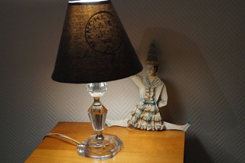 Vintage Tischlampe Kristallampe Beistell-Lampe Kristall in Solingen