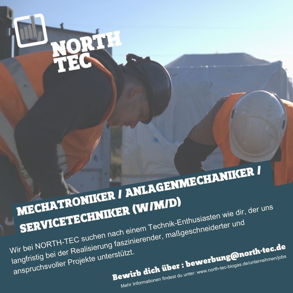 Mechatroniker / Anlagenmechaniker / Servicetechniker (m/w/d) in Bredstedt