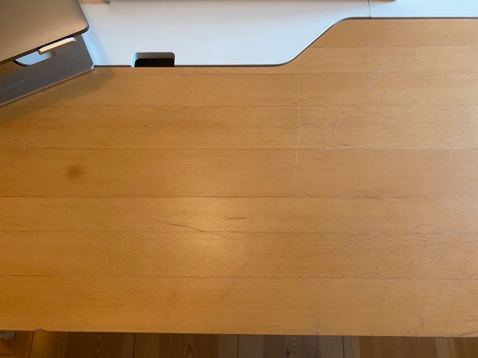 Design Schreibtisch Schubladen weiß/ Holz 160x80cm in Berlin