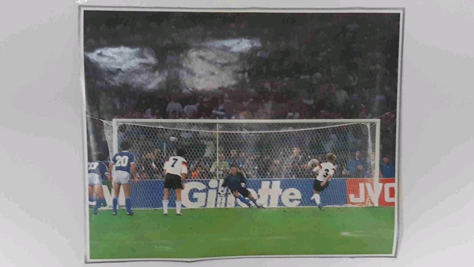 Hochglanzposter Andreas Brehme Finale 1990 Elfmeter Weltmeister in Ochtrup