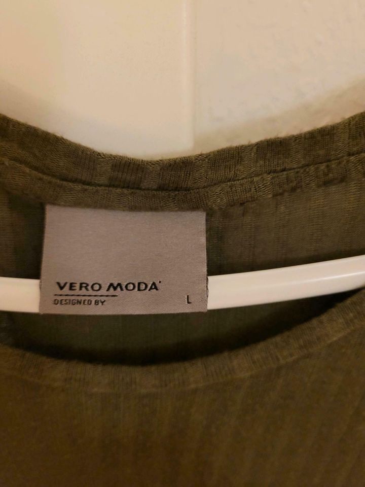 Vera Moda langarm Shirt grün transparent L in Gießen