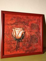 Rotes Bild kunstvoll mit Rose 37 x 37 cm - wie NEU Potsdam - Babelsberg Süd Vorschau