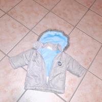 Jungen Winter Jacke Größe 68 blau beige mit Fleece und Kapuze Sachsen - Reinsdorf Vorschau