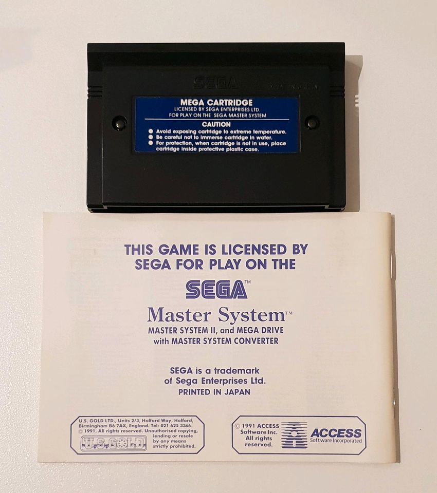 SEGA Master System Spiel World Class Golf, SAMMLERSTÜCK, komplett in Bad Soden am Taunus