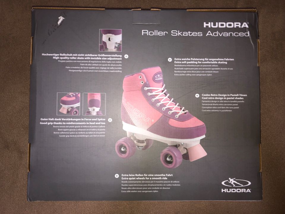 HUDORA Rollschuhe Rollerskates Advanced pink blush 31-34 ❤️ TOP! in Bielefeld