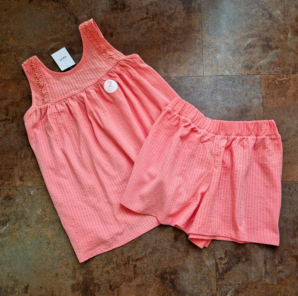 Next Set Top Shorts Hose Spitze coral neu 5/110 11/146 littlebee in München