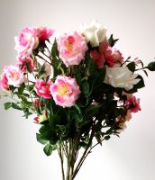 Rosenstrauß Rosen künstliche Blumen Kunstrosen Rosa Weiß Lübeck - Moisling Vorschau