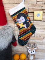 Nikolaussocke Weihnachtsgeschenk handmade Pinguin Stern Kinder Brandenburg - Ludwigsfelde Vorschau