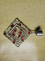 2 Gardinenstangen in Silbermetall mit Ornamenten rot  Neu und OVP Niedersachsen - Bramsche Vorschau