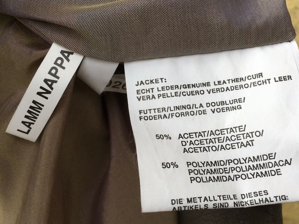 CINQUE Damen Leder Jacke M 40 khaki Nappa in Bad Schönborn