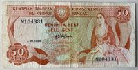 Zypern Cyprus 50 Cents Banknote 1988 Lübeck - St. Lorenz Nord Vorschau
