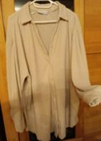 NEU! Bügelfreie hellbeige Crinkle Long Bluse in L (46/48) Hessen - Bruchköbel Vorschau