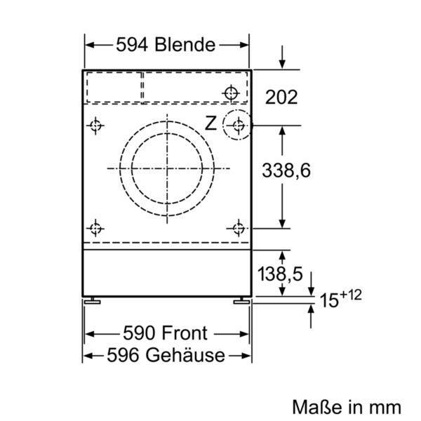 Siemens Einbau-Waschmaschine WI14W443 , 8 kg, 1400 U/min in München