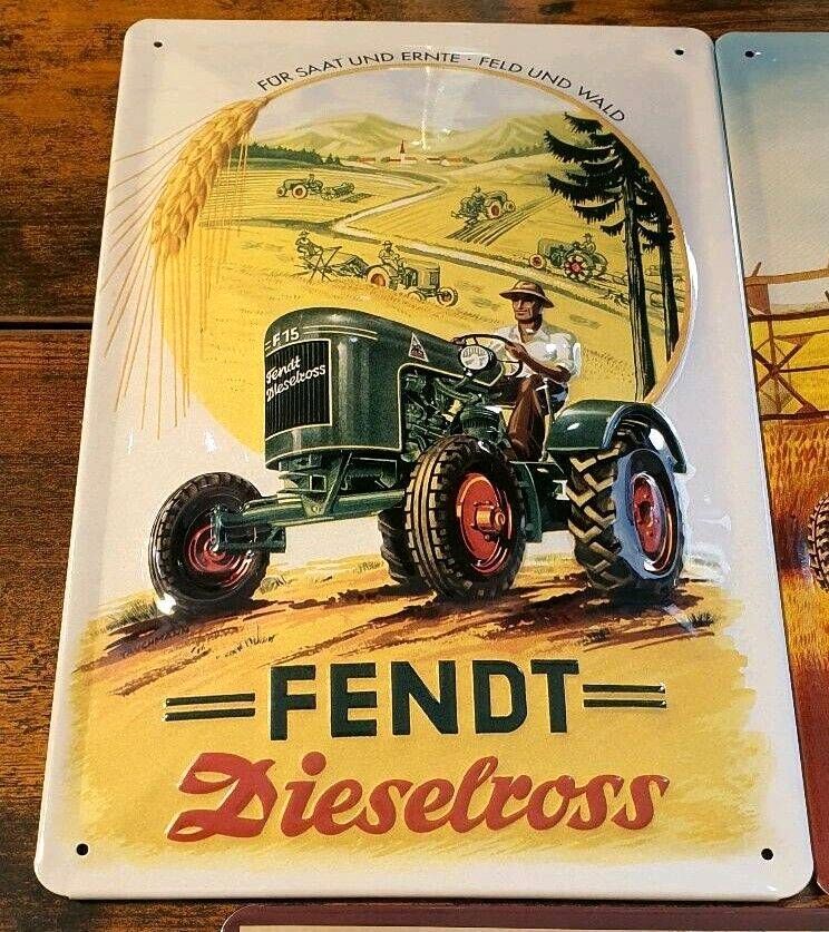 Fendt Dieselross Retro Blechschild Deko Traktor Schild in Bielefeld