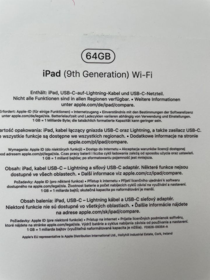 wie neu!! iPad 9. Generation, grau, 64 GB in Schmitten