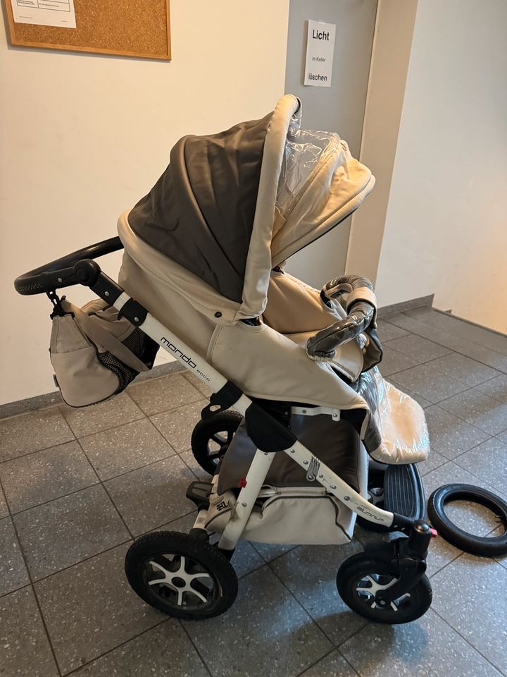 Kinderwagen Set Babyschale Auto Buggy Wanne beige in Dresden