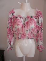 SHEIN süße Carmen Crop Bluse Oberteil Blumen Volants Rüschen XS-S Düsseldorf - Flingern Süd Vorschau