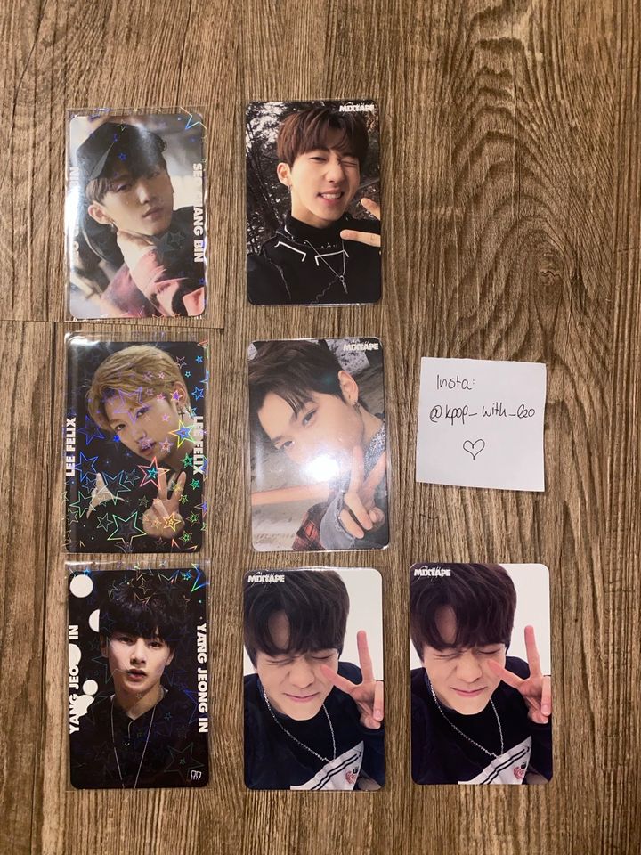 Stray Kids Mixtape Photocards Felix Changbin Seungmin I.N in Cham