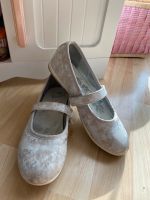 ❤️ Ballerina Gr. 35 1x getragen silber grau Einschulung festlich Schleswig-Holstein - Itzstedt Vorschau