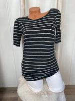 H&m Shirt T-Shirt grau weiß gestreift XS Gr.34 Nordrhein-Westfalen - Arnsberg Vorschau