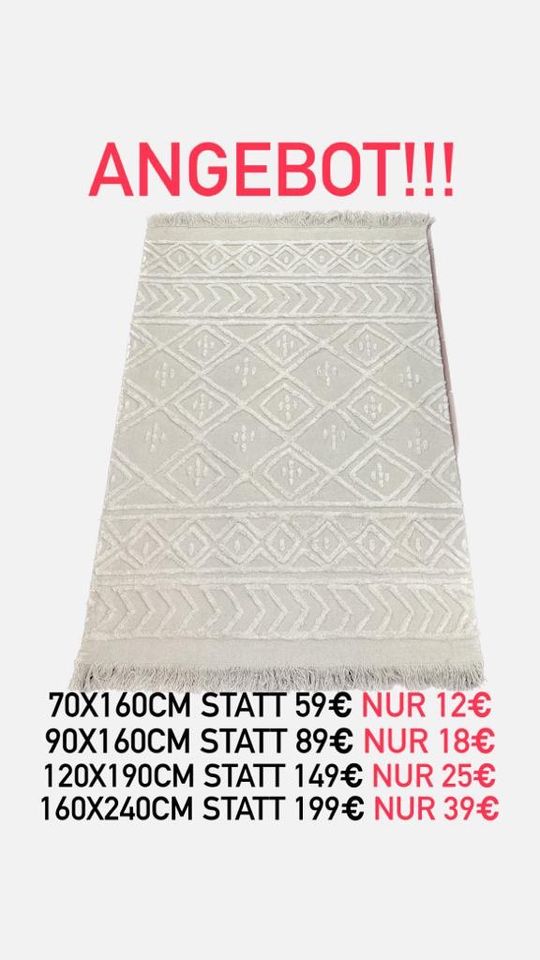 ANGBEOT! Teppich, Läufer, Ausleger, Weiß, 70x160cm statt 59€ in Bremen