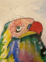 Stolzer Adler, Aquarell Original, Kunst, A3 Baden-Württemberg - Bad Wurzach Vorschau