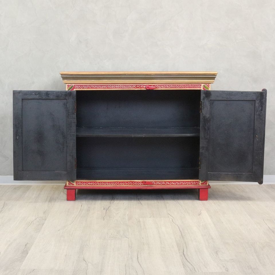 Indisches Sideboard Kunzang mit Buddha Motiv verziert 76 cm in Bochum