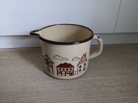 alter Emaille Topf als Deko Muster Haus braun/beige retro/vintage Bayern - Würzburg Vorschau