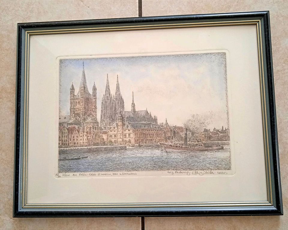 "Köln" - originale Radierung von Carl Heinz Stricker Cardos in Sankt Augustin