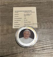 Münze Papst Benedictvs XVI, Jahr 2005, Cu versilbert Sachsen - Hartmannsdorf Vorschau