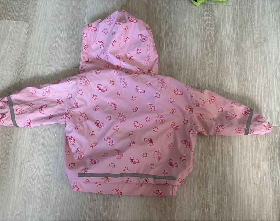 Regenjacke Matschjacke 80/86 Einhorn pink Herzen ungefüttert in Essen