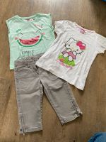 Set 122, 2 T-Shirts, 3/4 Jeans Hose Hessen - Stadtallendorf Vorschau