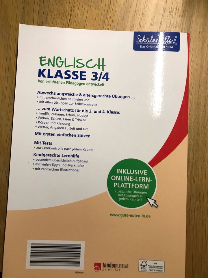 Englischheft ‚Gute Noten in Englisch‘ - Grundschule - Nachhilfe in Weilheim i.OB