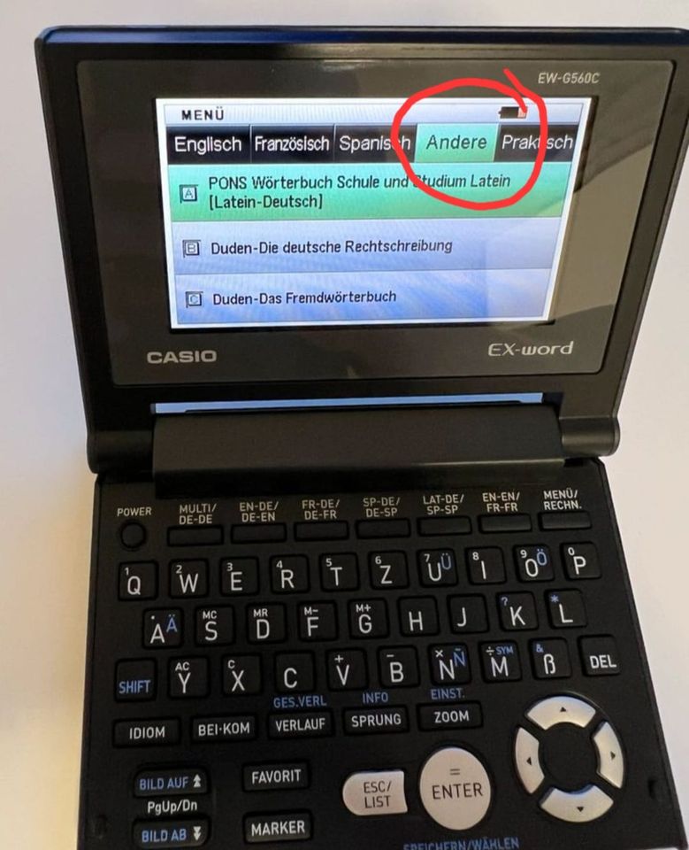 Elektronischer Übersetzer Casio EW-G560C in Würzburg