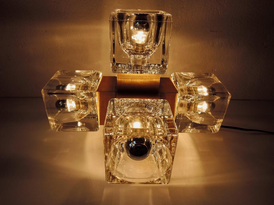 Deckenlampe Peill & Putzler Cube Messing Midcentury Vintage 70er in Berlin