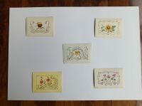 5 x Blumen ANTIK Tisch Karten  Heraldik Exlibris Miniatur Berlin - Mitte Vorschau