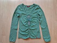 edc by ESPRIT Damen Langarm Shirt grün mit Glitzersteinchen Gr.XS Leipzig - Paunsdorf Vorschau