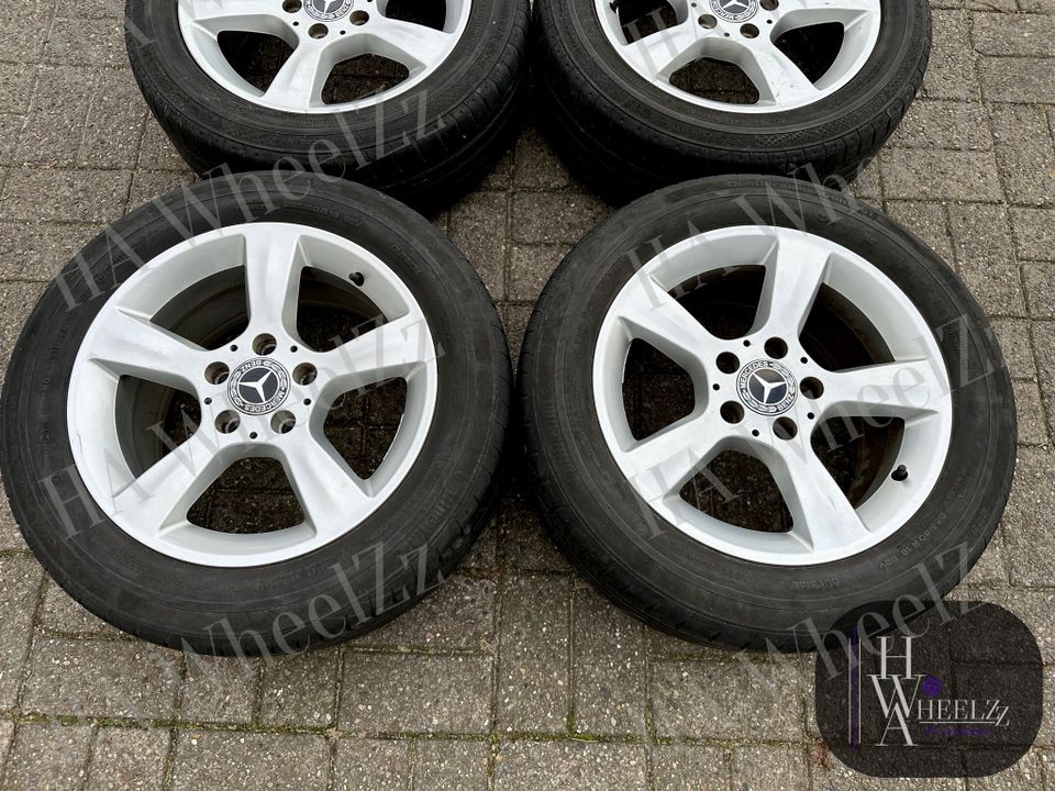 SEHR GEPFLEGT ➡️ ORIGINAL 7J+ 8x16 Alufelgen Mercedes Benz C-Klasse W203 16 Zoll Sommerräder ➡️ A2034012902 + A2034013102 ➡️Felgen 5x112 205/55+ 225/50 R16 Sommer Reifen Sommerreifen CLK W208 W209 SLK in Bünde