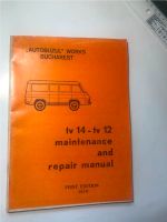 Reparaturanleitung Kleintransporter TV 12 + TV14 / RO - 1979 Sachsen-Anhalt - Dessau-Roßlau Vorschau