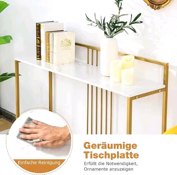 Costway Konsolentisch Metall Gold #Neu# in Taura