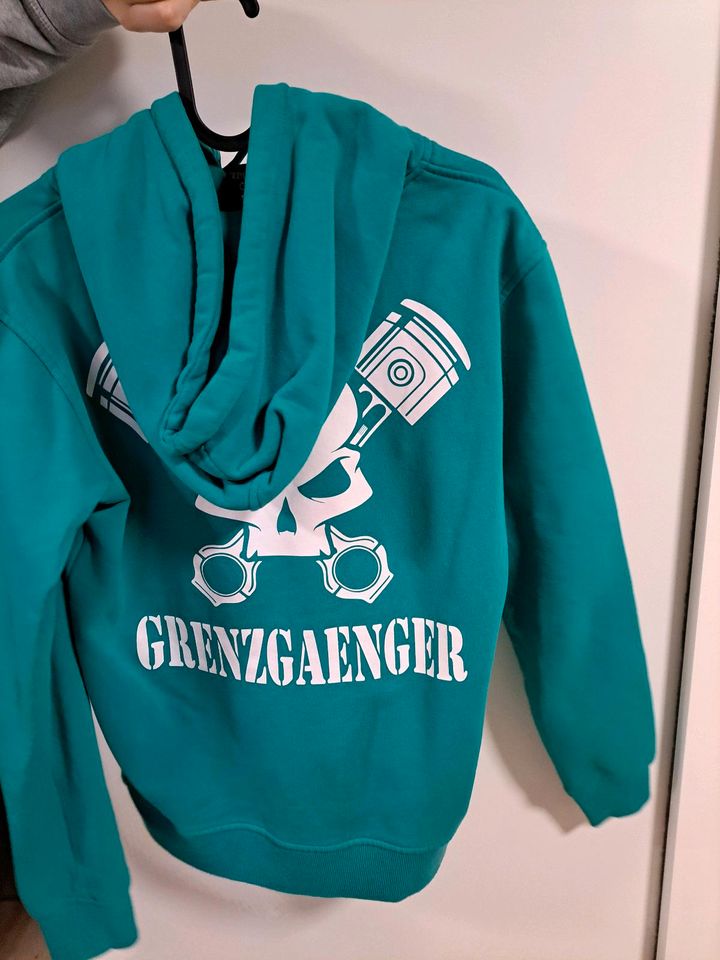 Grenzgänger Hoodie/Pullover türkis Gr.M in Siebenlehn