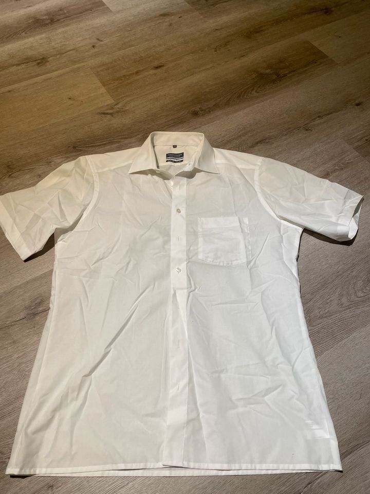 Herren Basic-Hemden weiß, lange/kurze Ärmel Größe 41/42 in Haltern am See