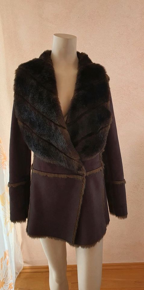 MARC CAIN Winter Mantel Jacke braun N2 38 M warm dick flauschig F in Köln