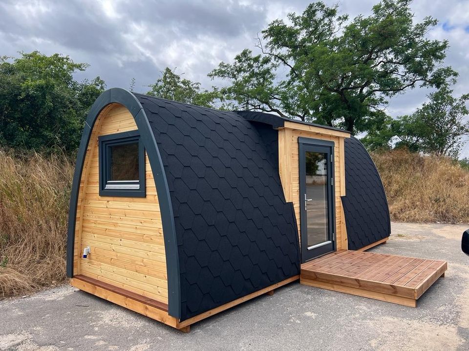 2,4 x 6 m Camping Pod Lodge Zelt Wohnwagen Hütte Fass in Stein-Bockenheim